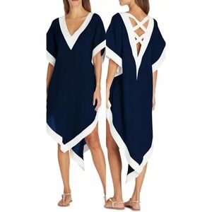 Valimare Aria High-Low Navy Blue‎ Cover-up Tunic Dress Size L/XL
Luxury